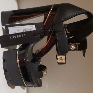 Versace medusa Tri-strap platform sandals